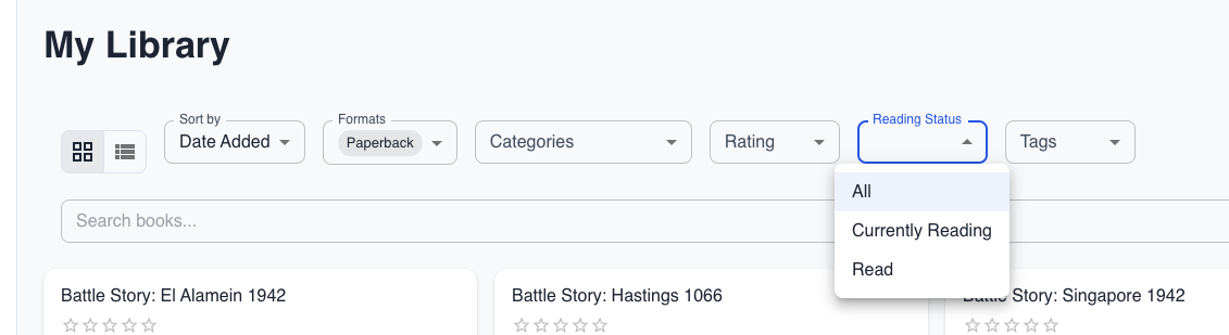 Advanced search and filter interface